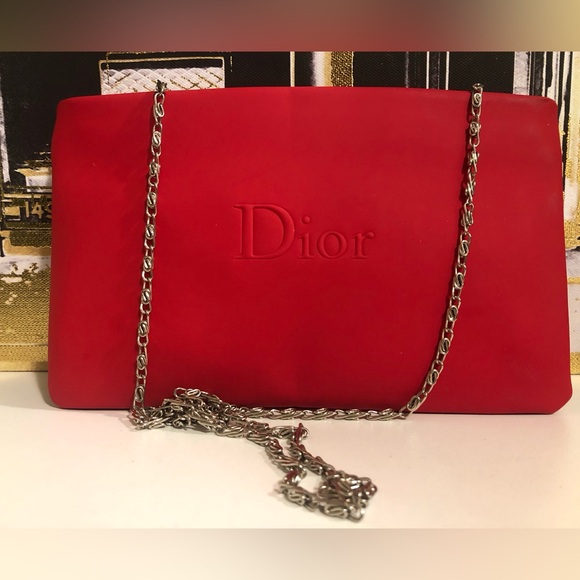 Authentic DIOR Red Restyled-Repurposed to Crossbody/ Fanny-Belt Bag Beauty Case - Picture 3 of 13